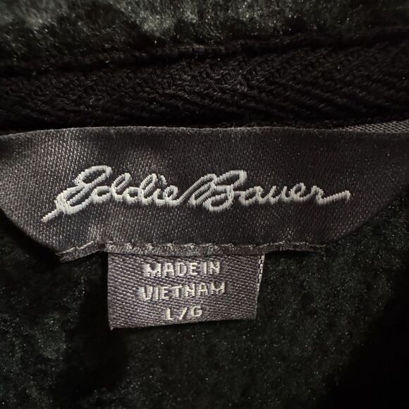 NWT Eddie Bauer Men's 1/4 Zip Sweater Fleece Pullover Heather Sycamore Large - Picture 8 of 13